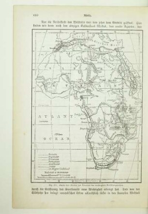 Karte von Afrika zur Übersicht der wichtigsten Forschungsreisen