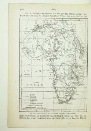 Karte von Afrika zur Übersicht der wichtigsten Forschungsreisen