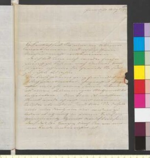 Brief von Stein, Gottlob Friedrich Konstantin von an Goethe, Johann Wolfgang von