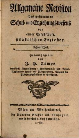 Allgemeine Revision des gesammten Schul- und Erziehungswesens, 8