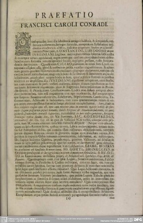 Praefatio Francisci Caroli Conradi