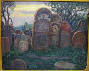 Gemälde "Judenfriedhof in Polen" (Max Wislicenus)