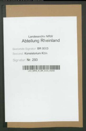 Vermächtnis des Wilhelm Bröcker zugunsten der reformierten Gemeinde in Schöller