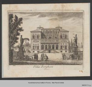 Venuti, Ridolfino: Accurata e succinta descrizione topografica e istorica di Roma moderna : Vedute der Villa Borghese in Rom