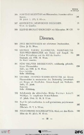 Diverses (Nr. 389-429)