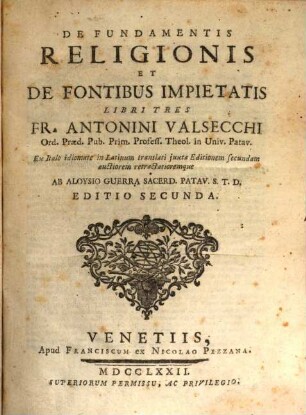 Fundamenta religionis et fontes impietatis