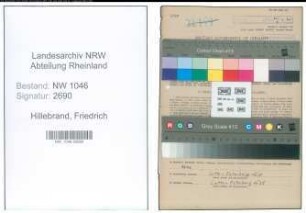 Entnazifizierung Friedrich Hillebrand , geb. 12.04.1900 (Baecker)