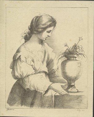 Frau mit Vase