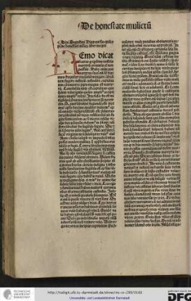 Divi Augustini Hipponensis episcopi de honestate mulierum liber incipit.