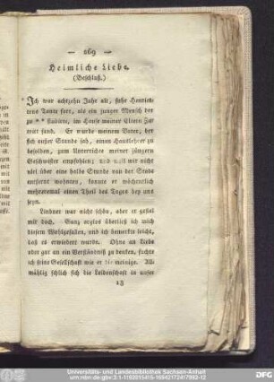 Heimliche Liebe. (Beschluß.)