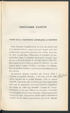 Vente de la propriété littéraire à l'éditeur