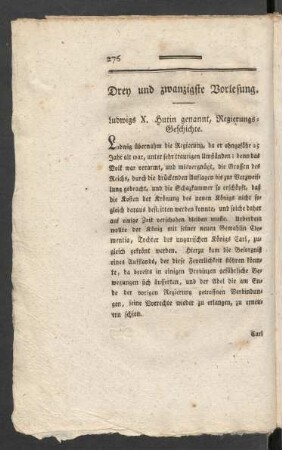 Drey und zwanzigste Vorlesung. Ludwigs X. Hutin genannt, Regierungs-Geschichte
