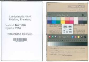 Entnazifizierung Hermann Wellermann , geb. 29.07.1888 (Fahrradhaendler)