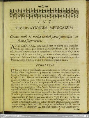 Observationum Medicarum