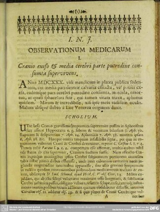 Observationum Medicarum