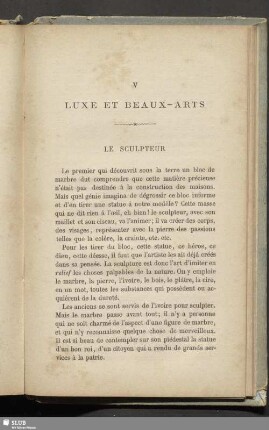 V. Luxe Et Beaux-Arts