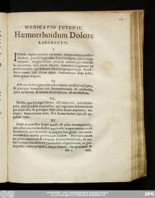 Medicatio Iuvenis, Haemorrhoidum Dolore Laborantis.