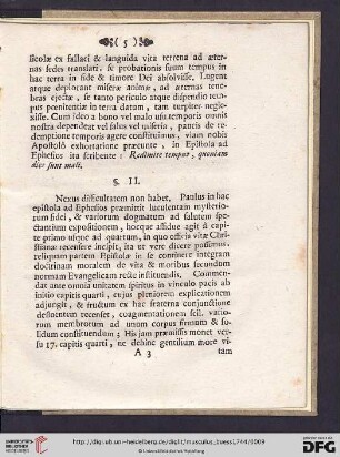 § II. Nexus verborum Pauli cum praecedentibus investigatur