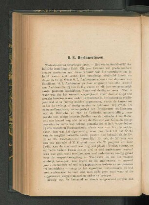 B. B. Herinneringen, door Oud-B.B.-man.