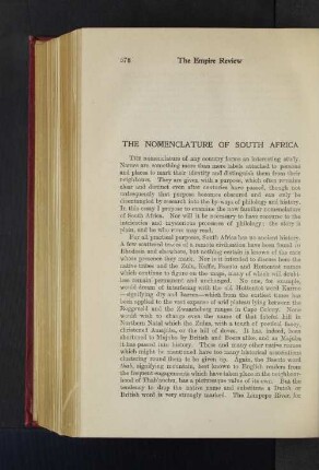 The Nomenclature of South Africa.