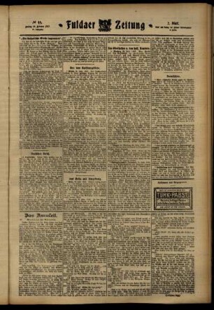 Zweite Ausgabe vom Freitag, den 23. Februar 1912.