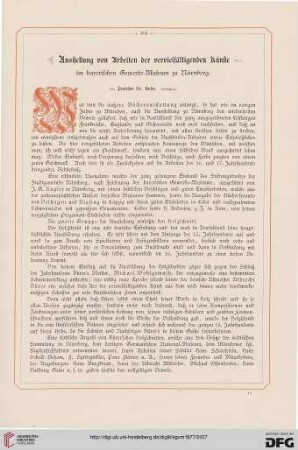 Ausstellung von Arbeiten der vervielfältigenden Künste im bayerischen Gewerbe-Museum zu Nürnberg, [2]