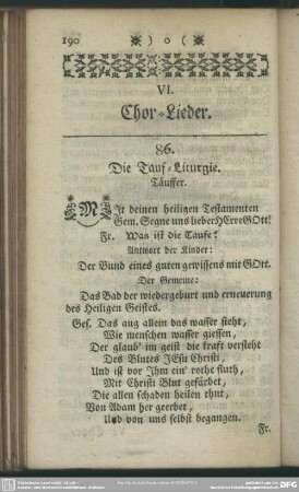 VI. Chor-Lieder