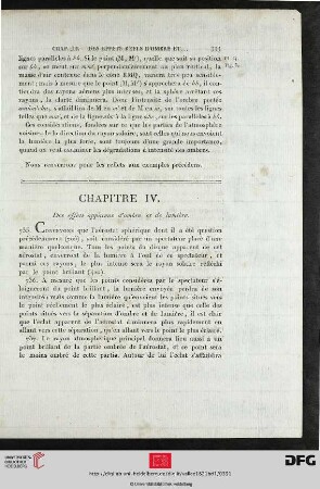 Chapitre IV. Des effets apparents d’ombre et de lumière