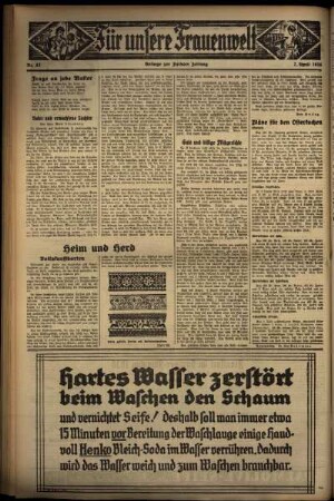 Zweite Ausgabe vom Dienstag, den 07. April 1936.