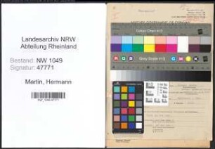 Entnazifizierung Hermann Martin , geb. 16.07.1891 (Schlosser)