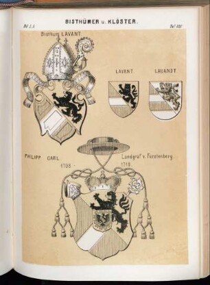 Taf. 220. Bisthum Lavant. - Lavant. - Lauandt. - Philipp Carl Landgraf v. Fürstenberg. 1708 - 1718