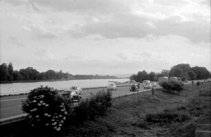 Erbach: Autostraße am Rhein, Richtung Rüdesheim
