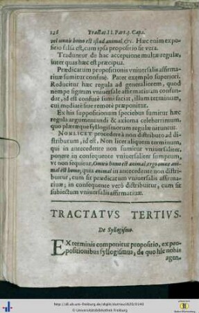 Tractatus Tertius. De syllogismo.