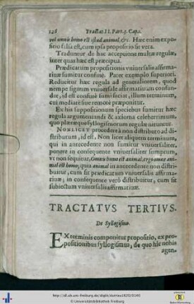 Tractatus Tertius. De syllogismo.