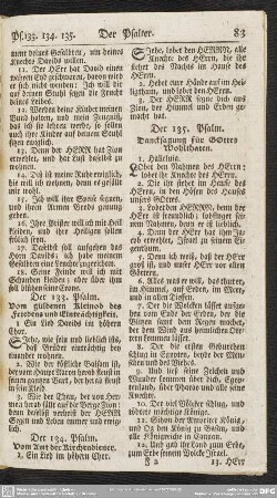 Der 135. Psalm. Dancksagung für GOttes Wohlthaten