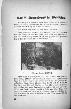 Das IX. Armeekorps im Weltkrieg.