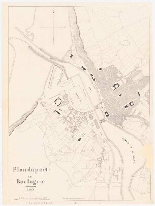 Karte Hafen Boulogne-sur-Mer: Landkarte Hafen Boulogne-sur-Mer, Maßstabsleiste