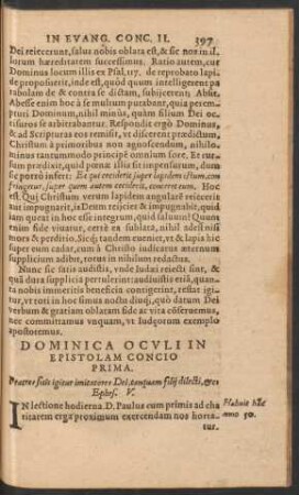 Dominica Oculi ...