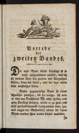 Vorrede des zweiten Bandes