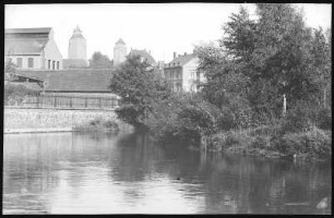Eilenburg. Blick über die Mulde zum Schloss