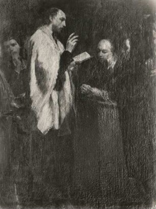 Crespi, Giuseppe Maria gen. lo Spagnuolo. Das Sakrament der Ehe. Leinwand; 127 x 93,5 cm. Gesamtaufnahme für Restaurierungszwecke. Dresden: Staatliche Kunstsammlungen, Gemäldegalerie Alte Meister kat 1930 Nr. 392