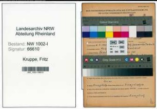 Entnazifizierung Fritz Kruppe, geb. 03.07.1907 (Polier)