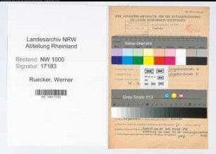 Entnazifizierung Werner Ruecker, geb. 29.09.1916 (Buchhalter)