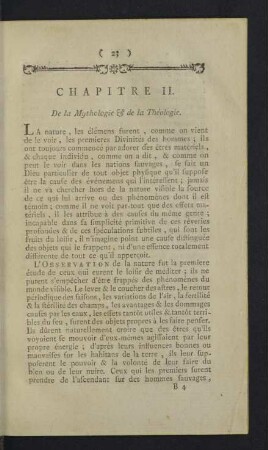 Chapitre II. De la Mythologie & de la Théologie.