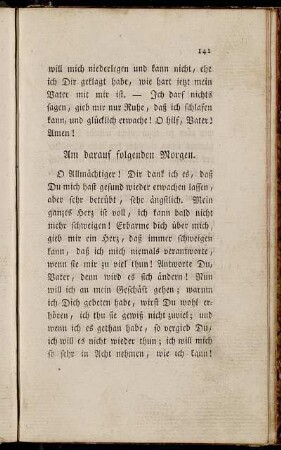 Am darauf folgenden Morgen.