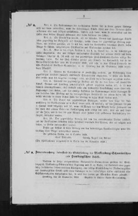 Bekanntmachung, betreffend die Gleichstellung der Mecklenburg-Schwerinischen und Hamburgischen Schiffe.