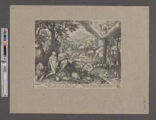 [Adam, Eva und die Tiere von Gott gesegnet]