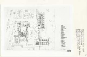 Jugendgästehaus, Berlin-Wedding (Diplomarbeit bei Karl Wilhelm Ochs): Grundriss Erdgeschoss 1:200