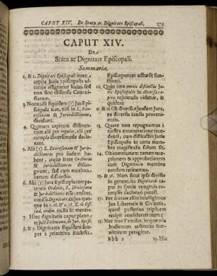 Caput XIV. De Statu ac Dignitate Episcopali.