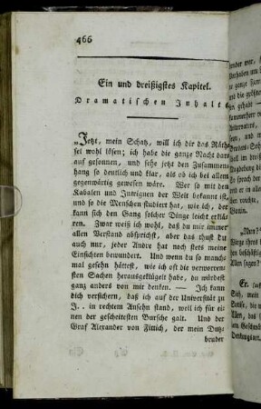 Ein und dreißigstes Kapitel. Dramatischen Inhalts.